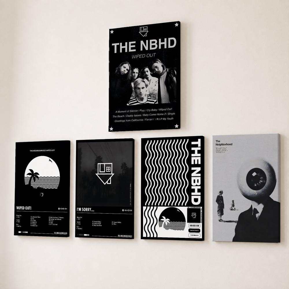Canvas Wrap Ready - Lukisan Kaligrafi Rock Band The N-Neighborhood