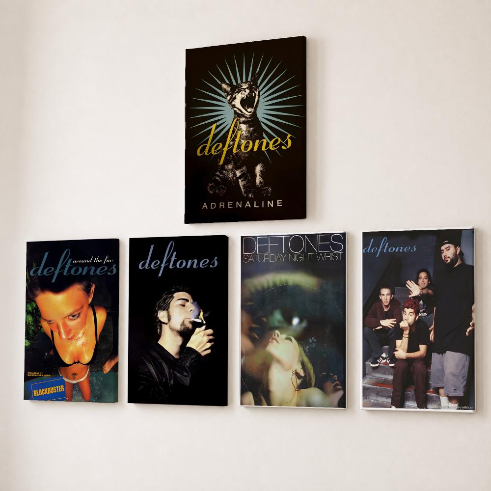 Canvas Wrap Ready - Lukisan Kaligrafi Band Rock D-Deftones HD