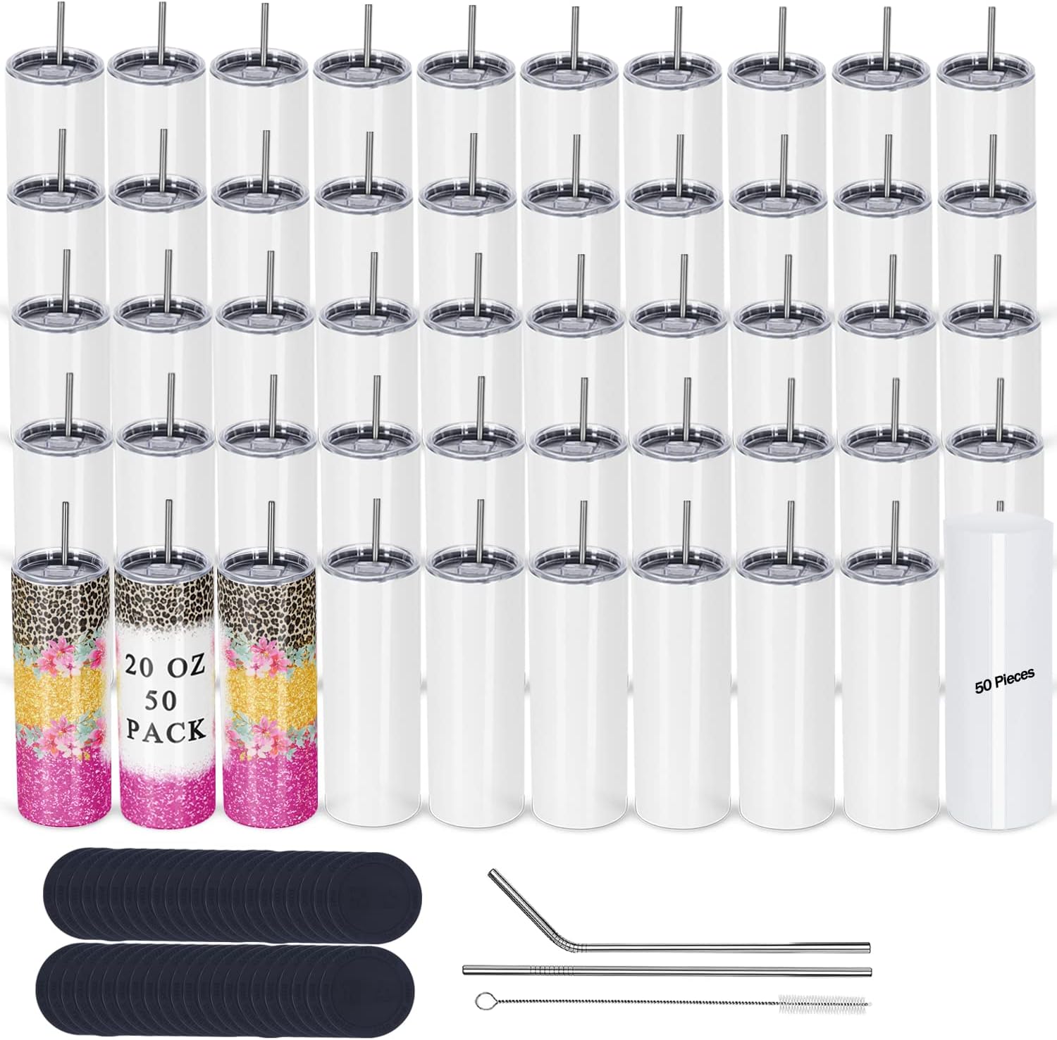 Tumbler 20Oz White - 50 pak Tumbler sublimasi jumlah besar