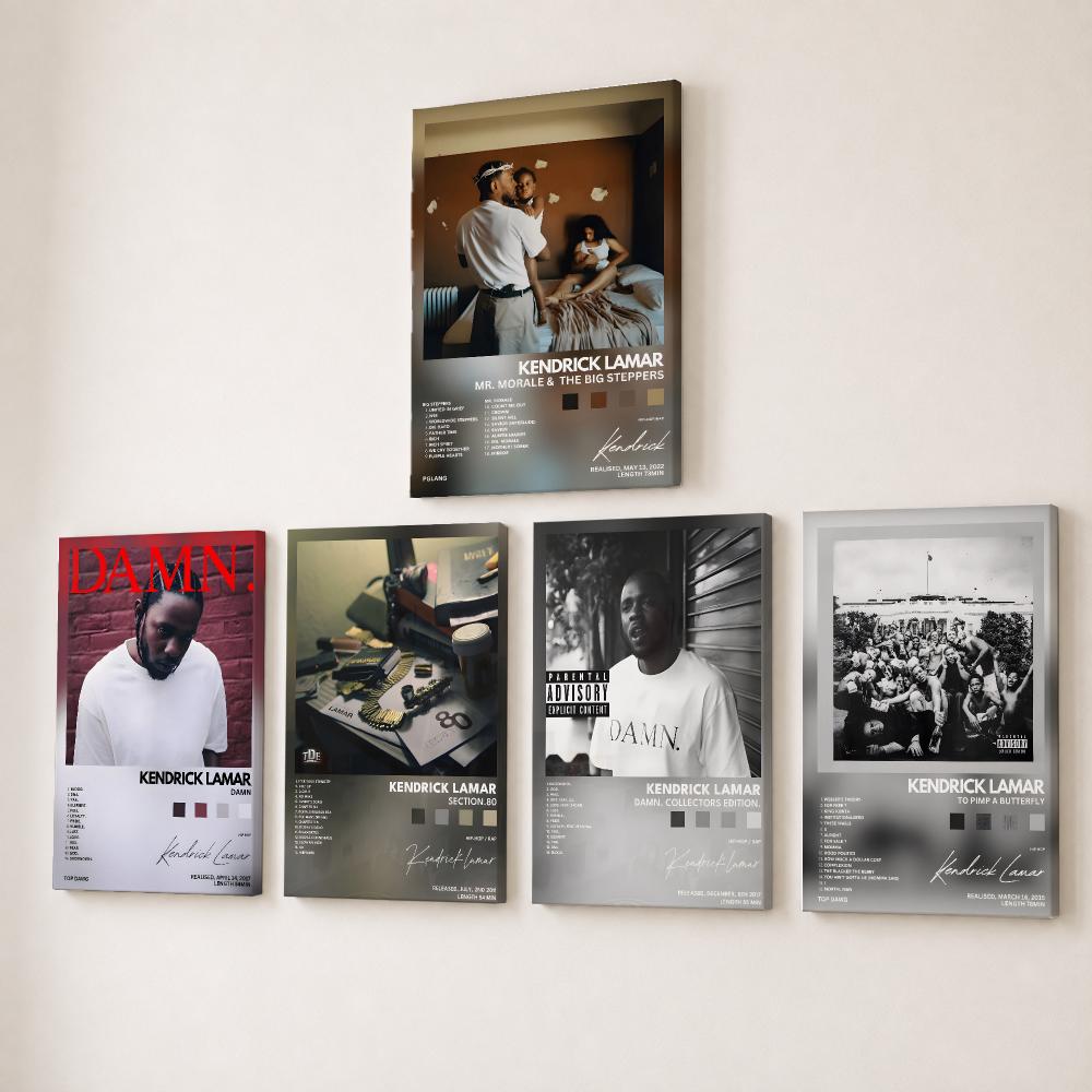 Canvas Wrap Ready - Lukisan Kaligrafi Penyanyi Rapper K-Kendrick Lamar