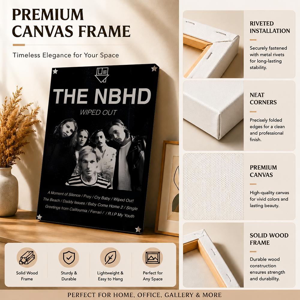 Lukisan Kaligrafi Rock Band Th - Canvas Wrap Ready ulasan dan harga