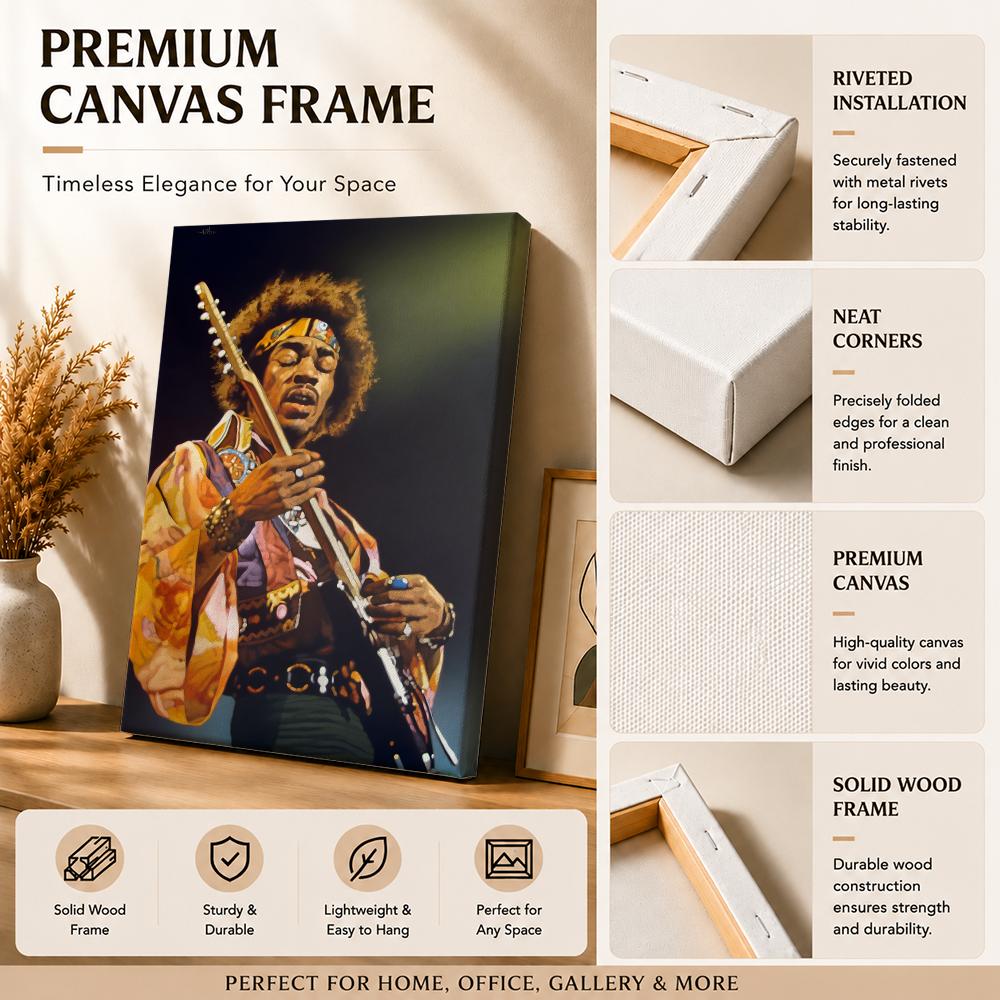 Lukisan Kaligrafi J-Jimi Hendr - Canvas Wrap Ready ulasan dan harga