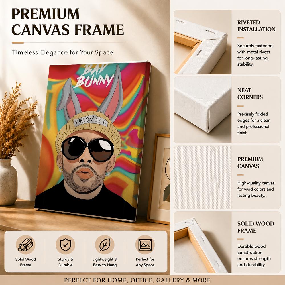 Lukisan Kaligrafi Rapper Penya - Canvas Wrap Ready ulasan dan harga