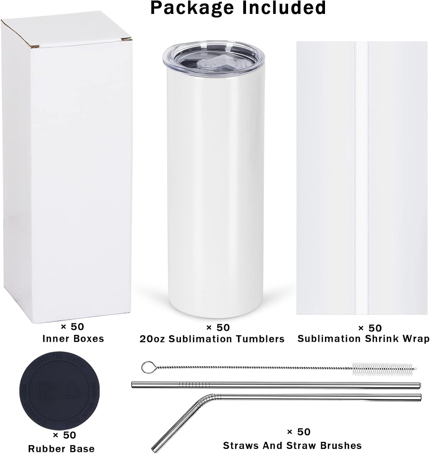 50 pak Tumbler sublimasi jumla - Tumbler 20Oz White ulasan dan harga