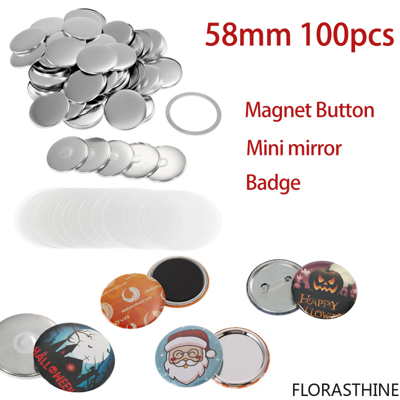 100 set bahan pembuatan pin bu - Button Badge Blank ulasan dan harga