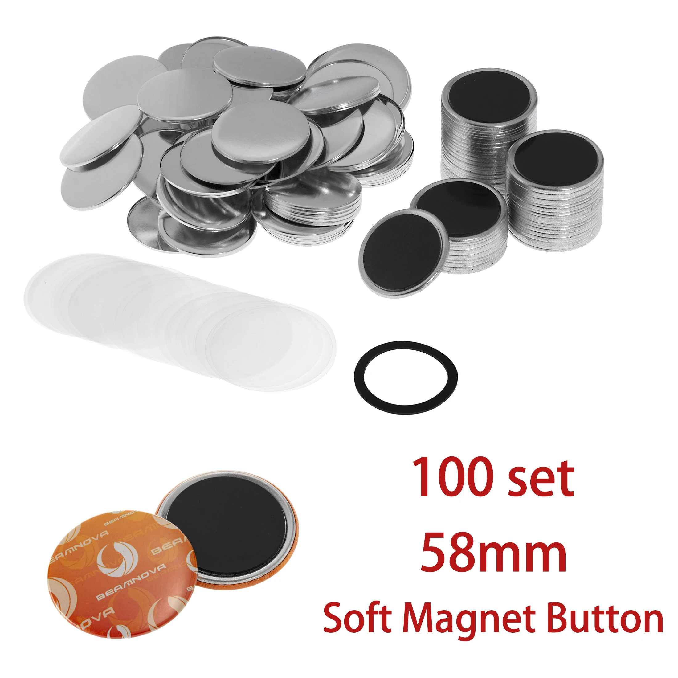 100 set bahan pembuatan pin bu - Button Badge Blank ulasan dan harga